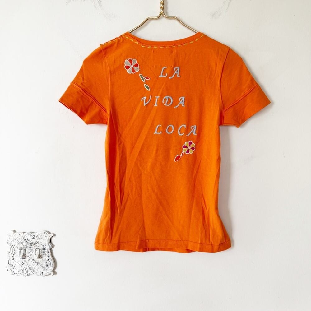 Vintage Y2K Buffalo David Bitton Embroidered La Vida Loca Floral
Bird Baby Tee M - Picture 6 of 9